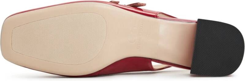 Cesare Gaspari Rode Slingback Blokhak Pumps Red Dames