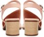 Cesare Gaspari Roze Blokhak Leren Sandalen Pink Dames - Thumbnail 7