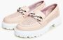 Cesare Gaspari Roze Blokhak Loafers Pink Dames - Thumbnail 2