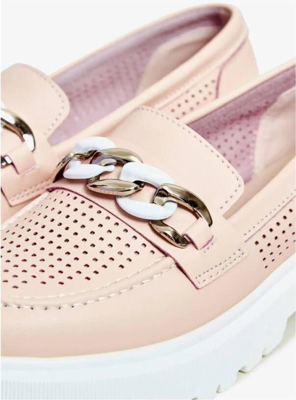 Cesare Gaspari Roze Blokhak Loafers Pink Dames