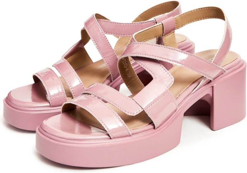 Cesare Gaspari Roze Blokhak Sandalen Pink Dames