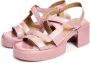 Cesare Gaspari Roze Blokhak Sandalen Pink Dames - Thumbnail 2