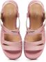 Cesare Gaspari Roze Blokhak Sandalen Pink Dames - Thumbnail 4