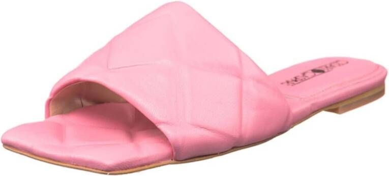 Cesare Gaspari Roze Leren Instap Sandalen Pink Dames