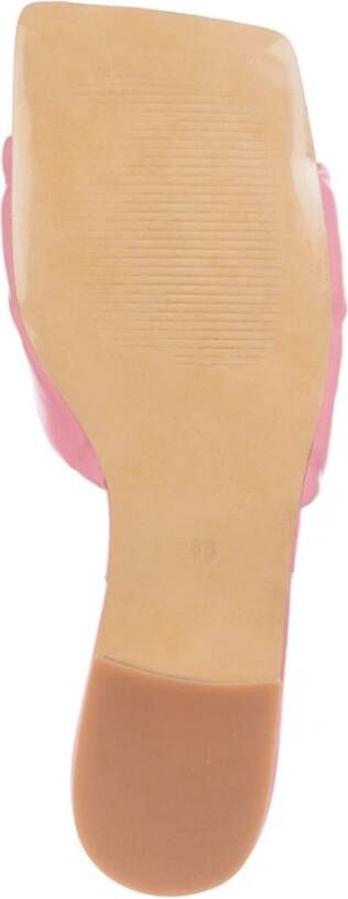 Cesare Gaspari Roze Leren Instap Sandalen Pink Dames