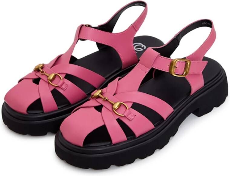 Cesare Gaspari Roze Plateau Sandalen Stijlvol Comfort Pink Dames