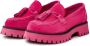 Cesare Gaspari Roze Platform Loafers met Kwast Details Pink Dames - Thumbnail 3