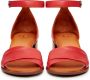 Cesare Gaspari Sandalettes met blokhak Rood Red Dames - Thumbnail 4