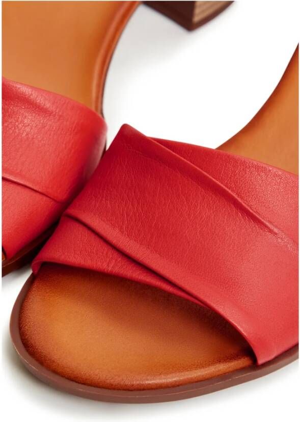 Cesare Gaspari Sandalettes met blokhak Rood Red Dames