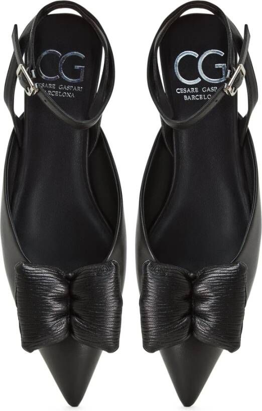 Cesare Gaspari Slingback Ballerina Zwart Black Dames