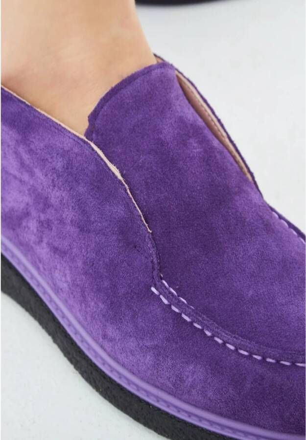 Cesare Gaspari Slip-On Loafers Violet Purple Dames