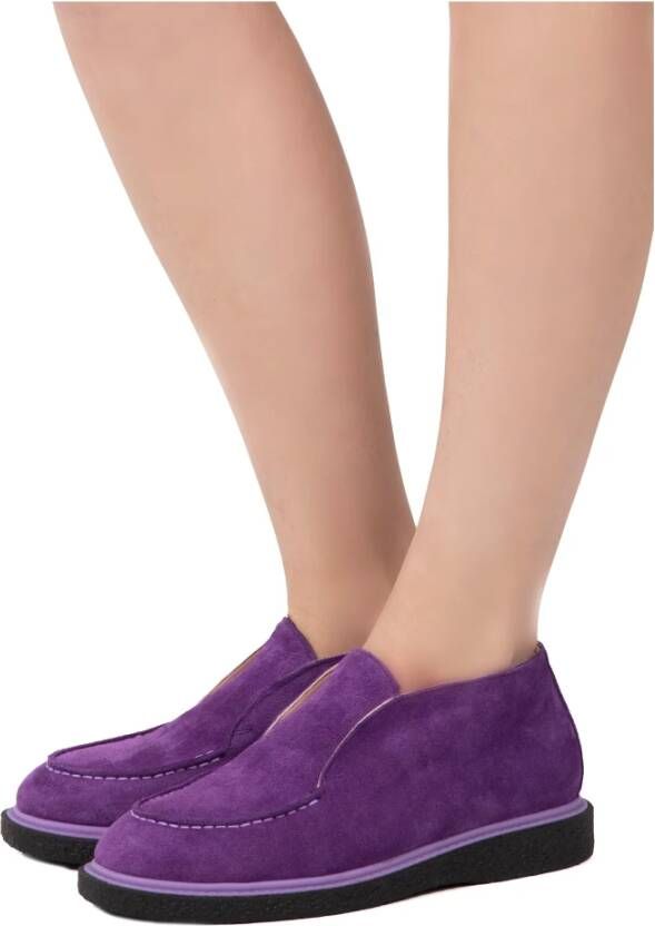 Cesare Gaspari Slip-On Loafers Violet Purple Dames