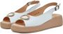 Cesare Gaspari Slip-On Plateauhak Sandalen Wit White Dames - Thumbnail 4