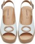 Cesare Gaspari Slip-On Plateauhak Sandalen Wit White Dames - Thumbnail 5