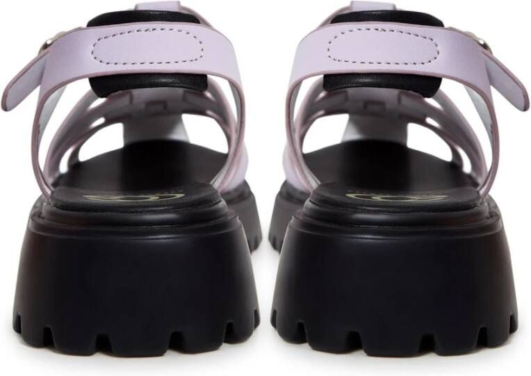 Cesare Gaspari Stijlvolle Blokhak Sandalen Lila Purple Dames