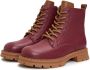 Cesare Gaspari Stijlvolle Leather Lace-up Ankle Boots Red Dames - Thumbnail 2