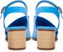Cesare Gaspari Stijlvolle leren blokhak sandalen Blue Dames - Thumbnail 4