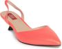 Cesare Gaspari Stijlvolle Leren Kitten Heel Sandalen Orange Dames - Thumbnail 4