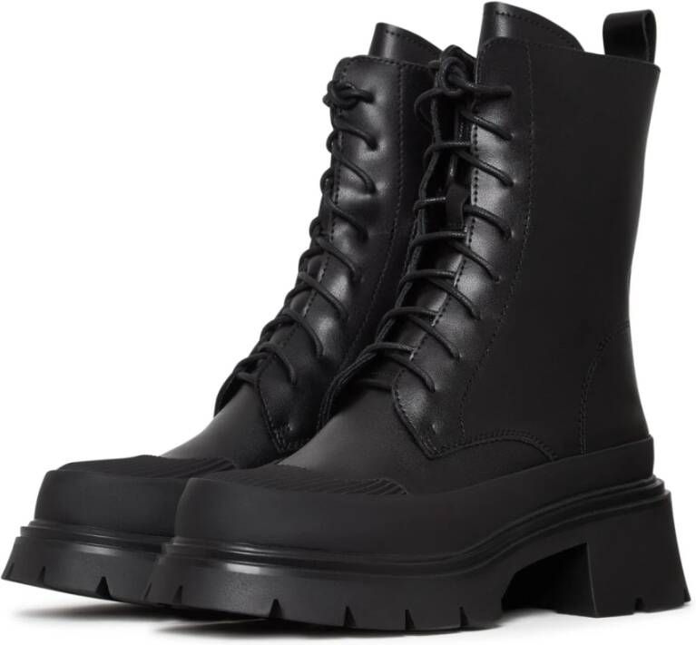 Cesare Gaspari Casual Suède Veterschoenen Enkellaarsjes Zwart Black Dames