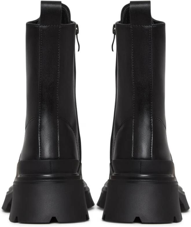 Cesare Gaspari Casual Suède Veterschoenen Enkellaarsjes Zwart Black Dames