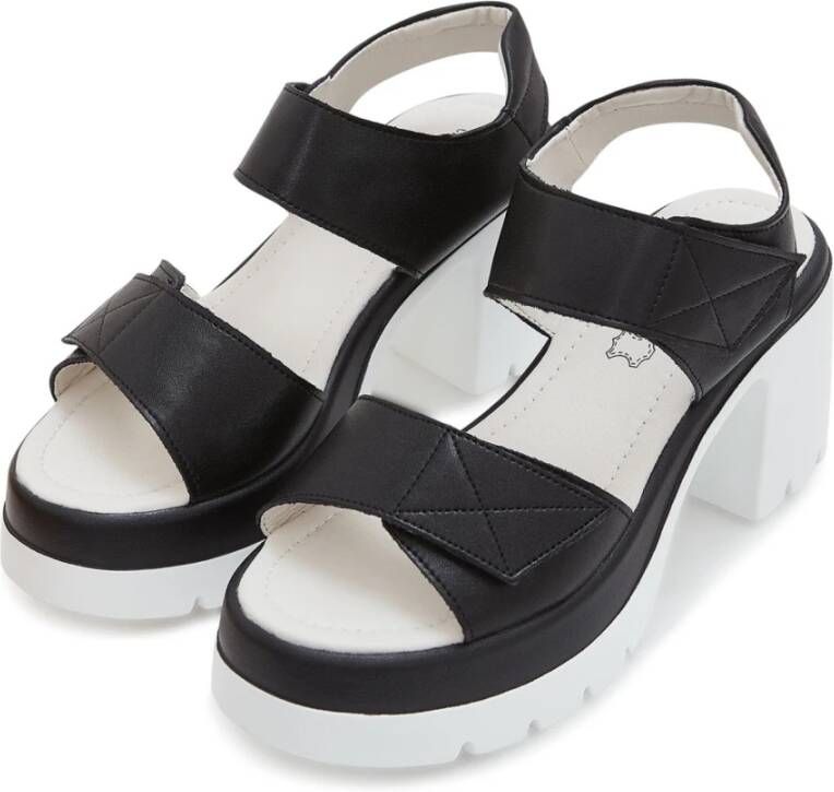 Cesare Gaspari Stijlvolle Plateauhak Sandalen Black Dames