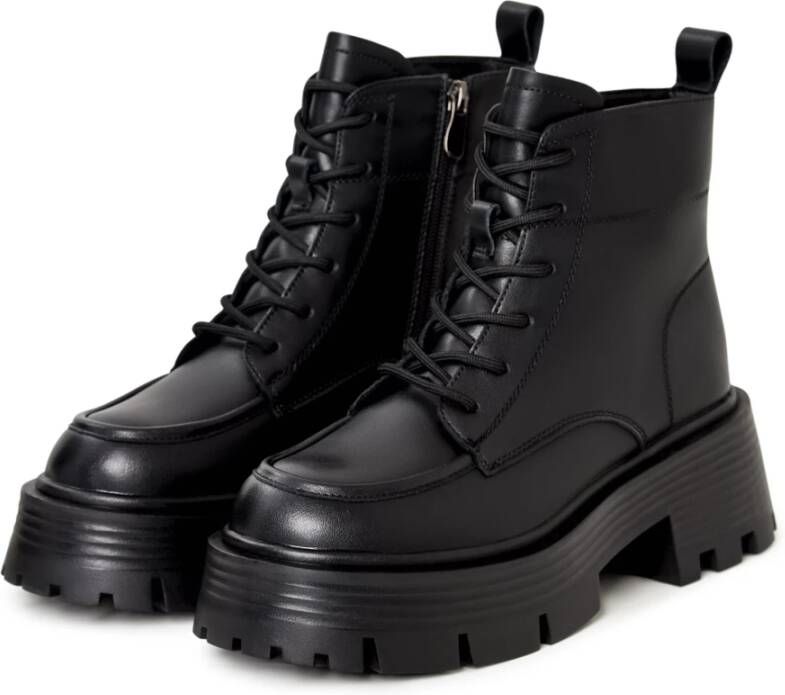 Cesare Gaspari Stijlvolle Platform Enkellaarzen Black Dames