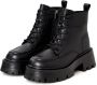 Cesare Gaspari Stijlvolle Platform Enkellaarzen Black Dames - Thumbnail 2