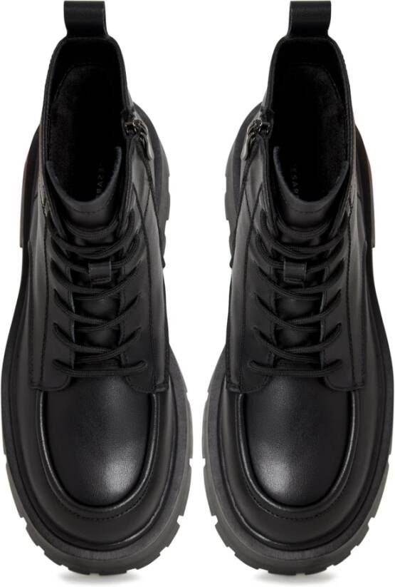 Cesare Gaspari Stijlvolle Platform Enkellaarzen Black Dames