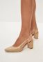 Cesare Gaspari Stijlvolle Slingback Block Heels Pumps Beige Dames - Thumbnail 6