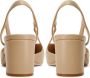 Cesare Gaspari Stijlvolle Slingback Block Heels Pumps Beige Dames - Thumbnail 9