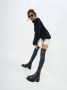 Cesare Gaspari Stijlvolle Suede Over-the-Knee Laarzen Black Dames - Thumbnail 4