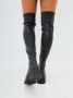 Cesare Gaspari Stijlvolle Suede Over-the-Knee Laarzen Black Dames - Thumbnail 8