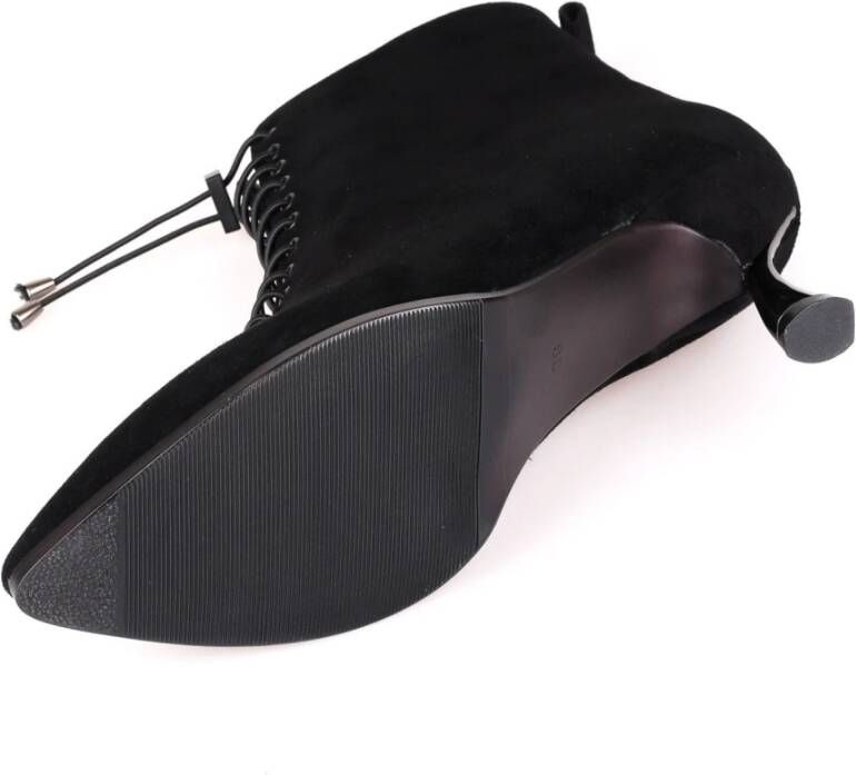 Cesare Gaspari Stiletto Classic Enkellaarzen Zwart Black Dames