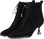 Cesare Gaspari Stiletto Classic Enkellaarzen Zwart Black Dames - Thumbnail 3