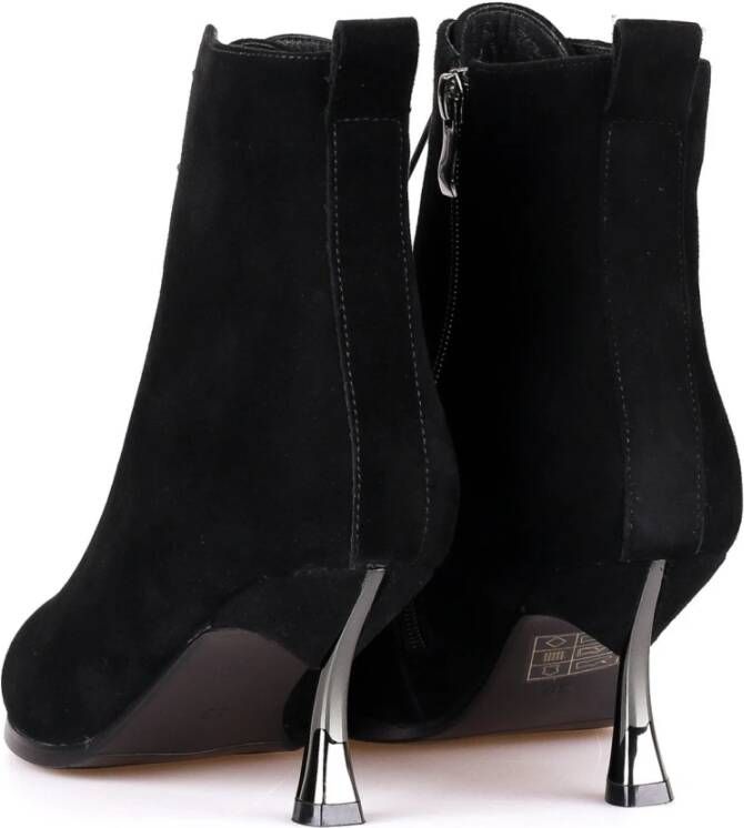 Cesare Gaspari Stiletto Classic Enkellaarzen Zwart Black Dames