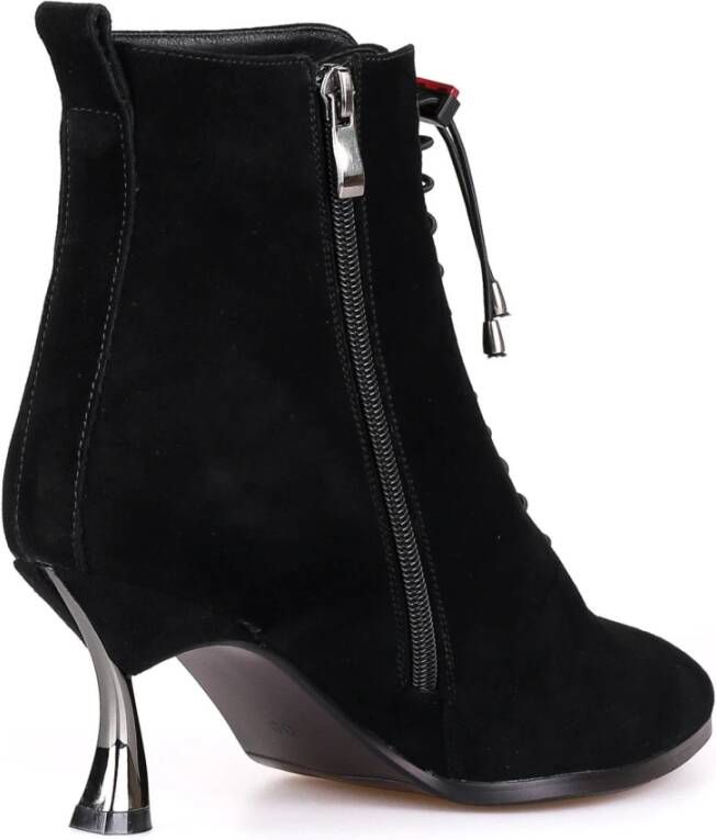 Cesare Gaspari Stiletto Classic Enkellaarzen Zwart Black Dames