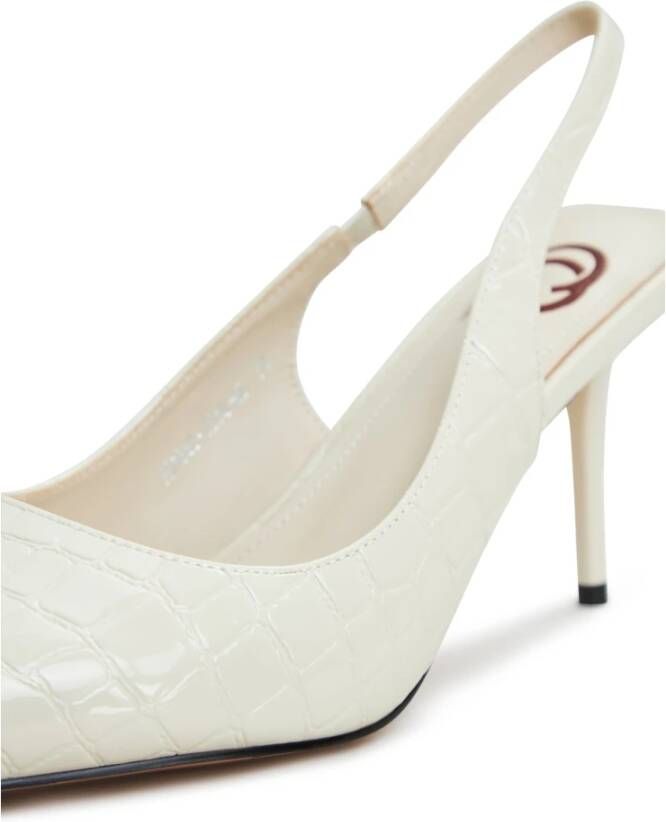 Cesare Gaspari Stiletto High Heeled Pumps White Dames