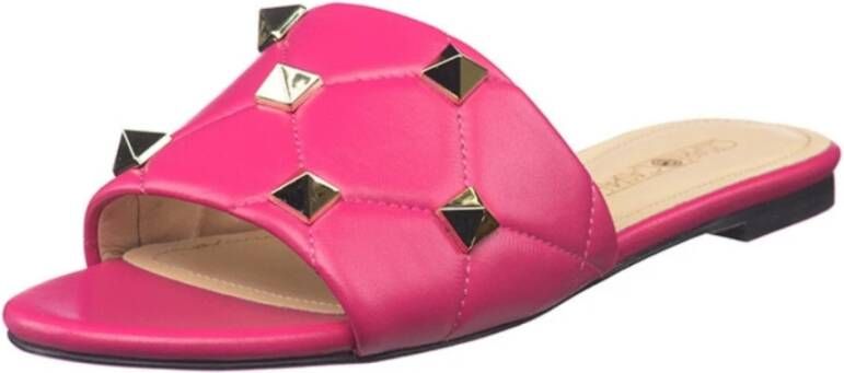 Cesare Gaspari Studded Leather Sandals Pink Dames