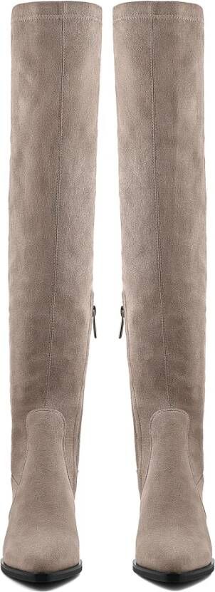 Cesare Gaspari Suede Chic Over-the-Knee Boots Beige Dames