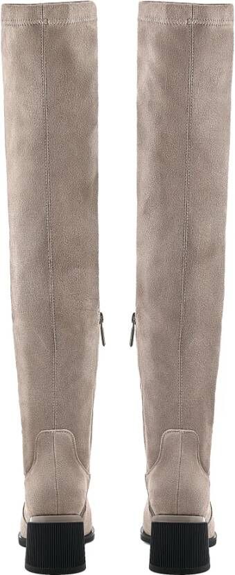 Cesare Gaspari Suede Chic Over-the-Knee Boots Beige Dames