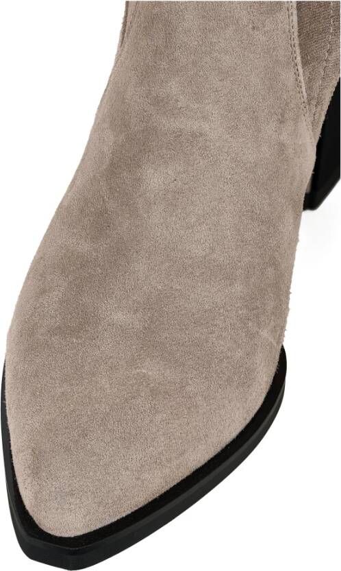 Cesare Gaspari Suede Chic Over-the-Knee Boots Beige Dames