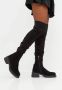 Cesare Gaspari Suede Chic Over-the-Knee Boots Black Dames - Thumbnail 12