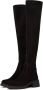 Cesare Gaspari Suede Chic Over-the-Knee Boots Black Dames - Thumbnail 3