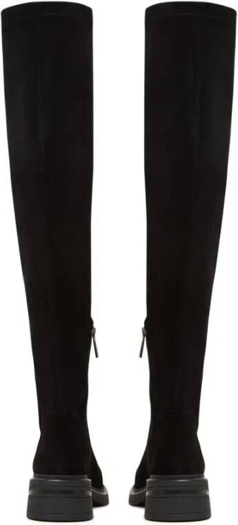 Cesare Gaspari Suede Chic Over-the-Knee Boots Black Dames