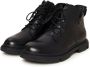 Cesare Gaspari Suede Flat Sole Ankle Boots Black Dames - Thumbnail 2