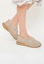 Cesare Gaspari Suede Laser Cut Loafers Beige Dames - Thumbnail 11