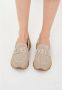 Cesare Gaspari Suede Laser Cut Loafers Beige Dames - Thumbnail 5