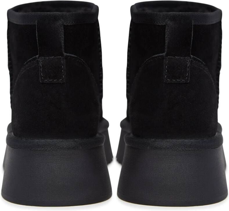 Cesare Gaspari Suede Platform Winterlaarzen Zwart Black Dames