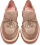 Cesare Gaspari Suede Slip-On Loafers Beige Brown Dames - Thumbnail 7