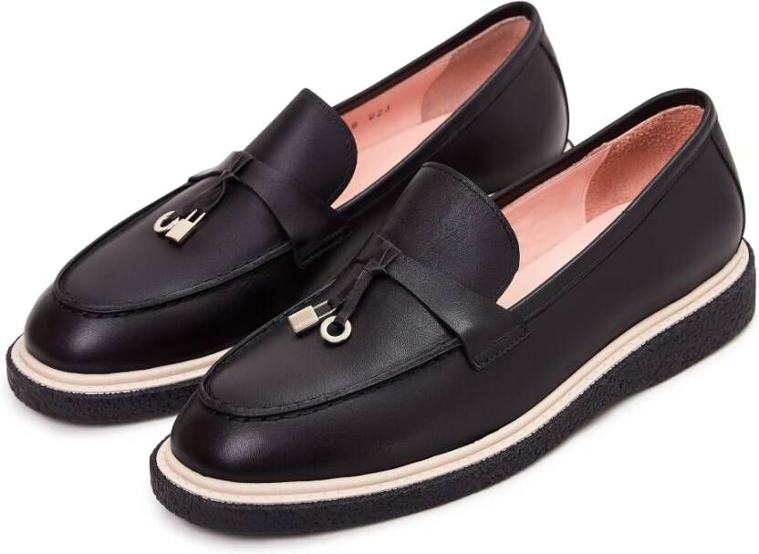 Cesare Gaspari Suede Slip-On Loafers Black Dames